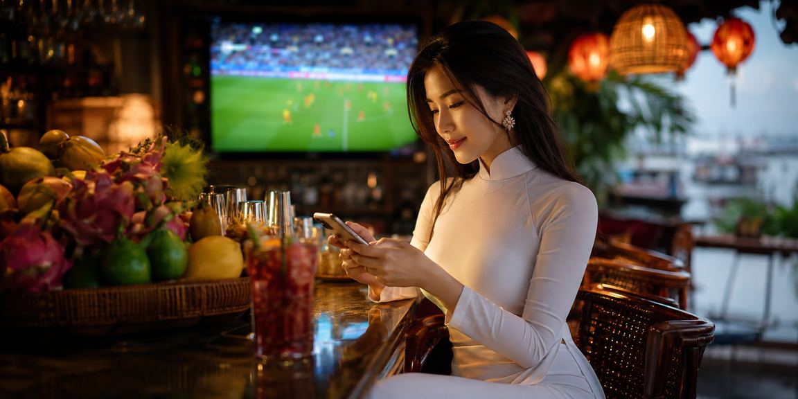 Người dùng vùng Mekong trải nghiệm slot game và kiểm tra tiền thưởng trên điện thoại