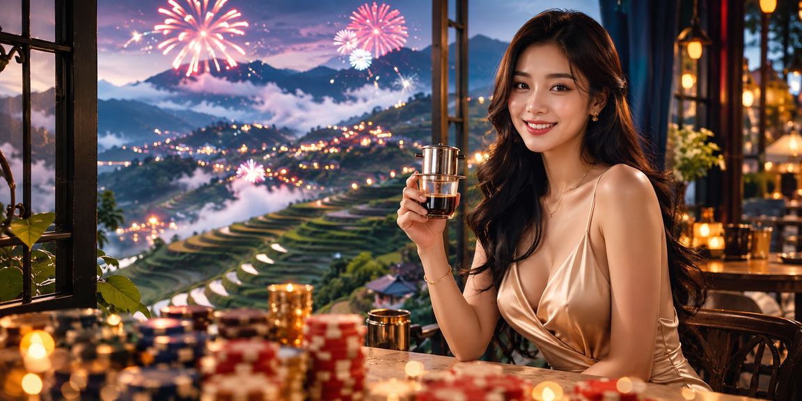 Người hâm mộ bóng đá tại Sa Pa thưởng thức cà phê và xem kèo thể thao trên điện thoại
